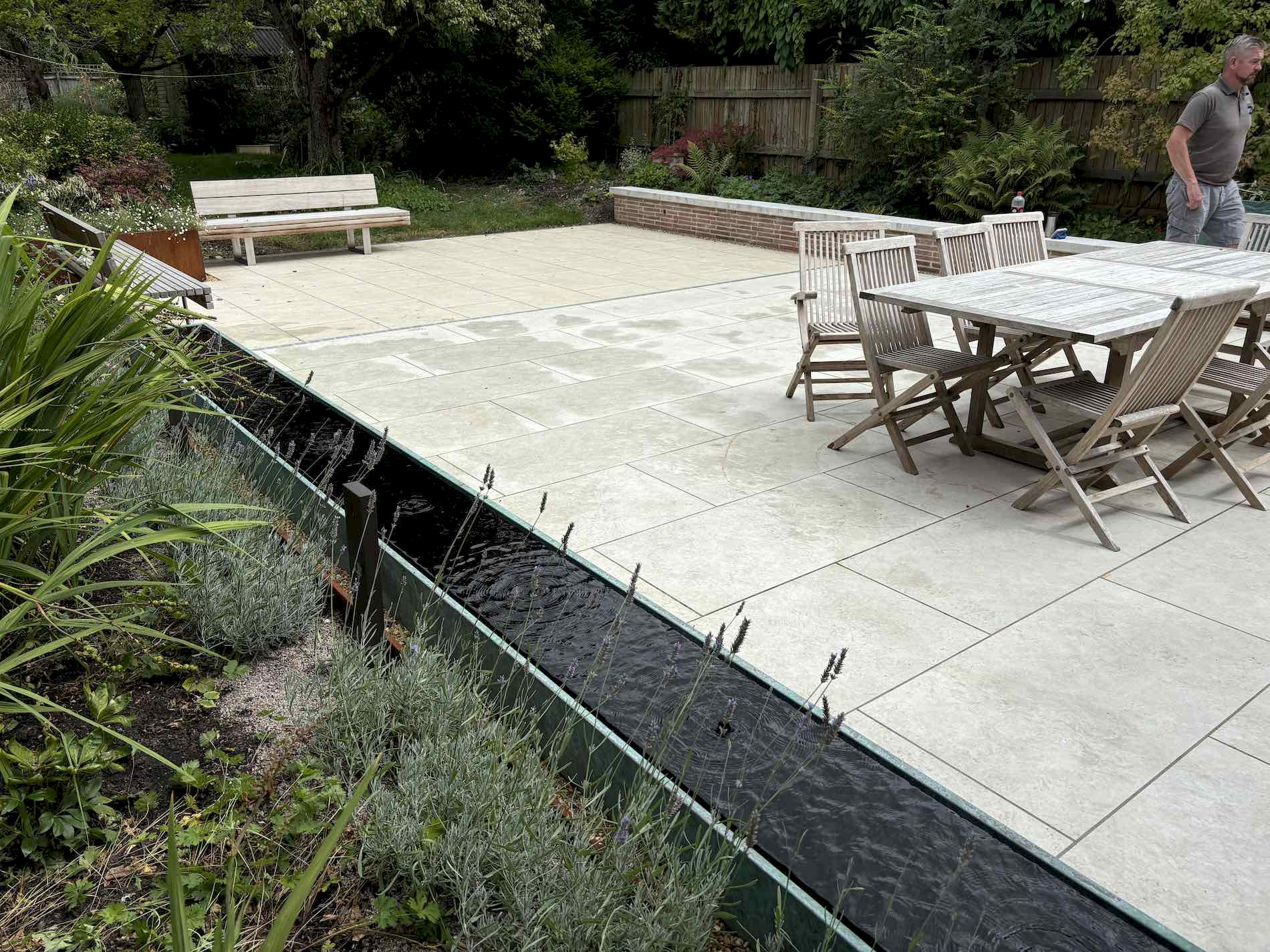 Luxury bronze water feature with bubbling fountains image